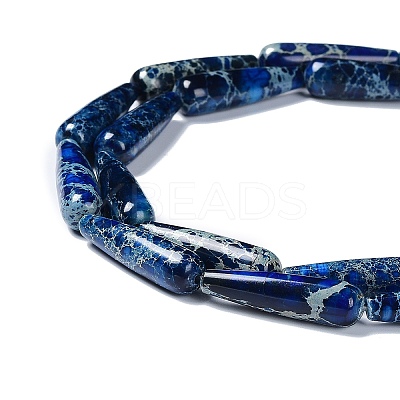 Dyed Natural Imperial Jasper Beads Strands G-G0001-C01-02-1