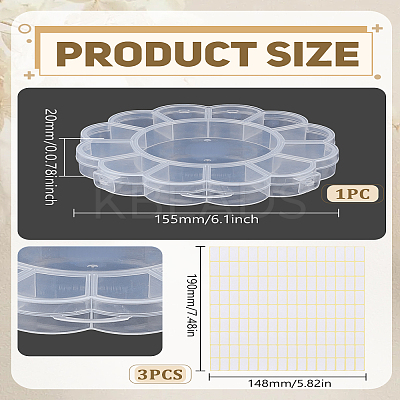 1Pc Flower Transparent Plastic Bead Containers CON-LP0001-29-1