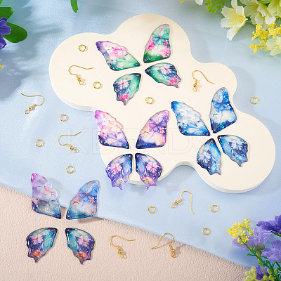 DIY Epoxy Resin Wings Pendants Dangle Earring Making Kits DIY-TA0013-31-1