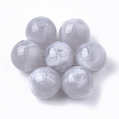 Acrylic Beads OACR-S022-25B-8mm-1
