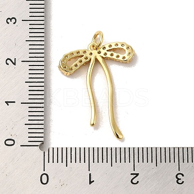 Brass Micro Pave Clear Cubic Zirconia Pendants KK-R155-01G-1