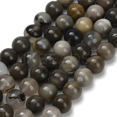 Natural Volcanic Agate Beads Strands X-G-G305-A01-6mm-1