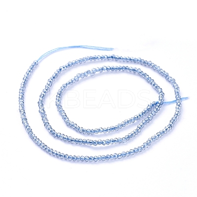 Electroplate Glass Beads Strands EGLA-F149-PL-01-1