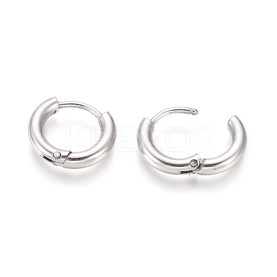 Tarnish Resistant Small Huggie Hoop Earrings for Girl Women X-EJEW-F111B-13mm-PA-1