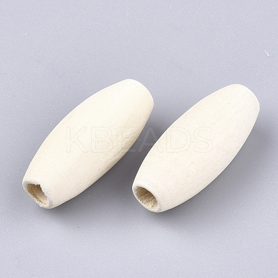 Unfinished Natural Wooden Beads WOOD-S053-01-1