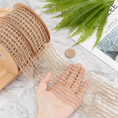 Braided Burlap Ribbon OCOR-WH0070-51A-1