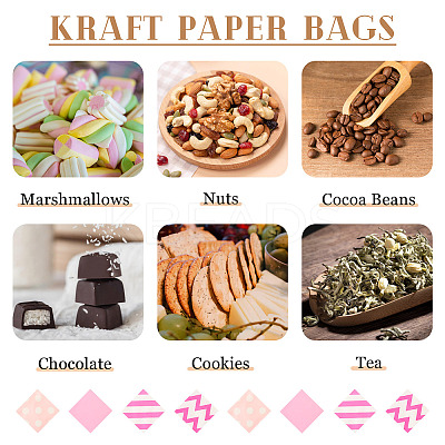 40Pcs 4 Styles Kraft Paper Bags CARB-TA0001-12A-1