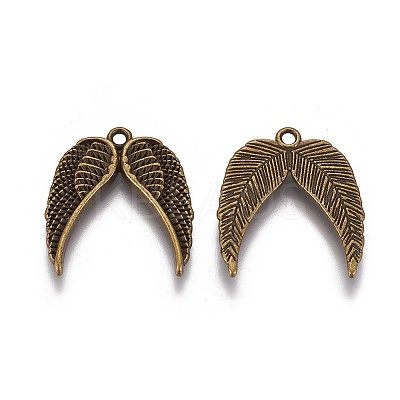 Tibetan Style Alloy Pendants TIBEP-20458-AB-LF-1