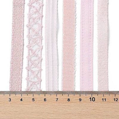 18 Yards 6 Styles Polyester Ribbon SRIB-Q022-D12-1