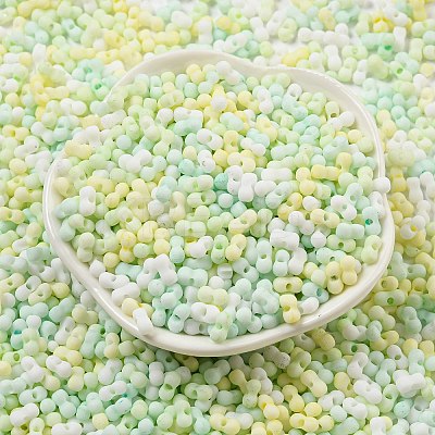 Macaron Color Opaque Frosted Glass Seed Beads SEED-K009-12B-04-1