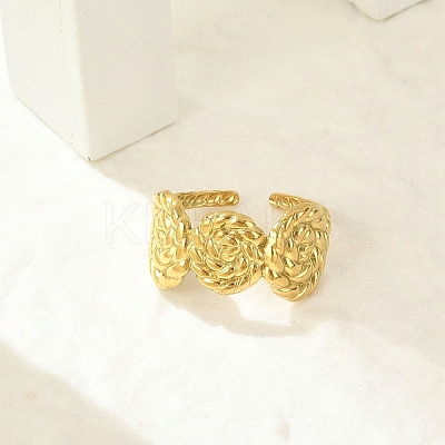 304 Stainless Steel Cuff Rings for Women RJEW-G338-22G-1