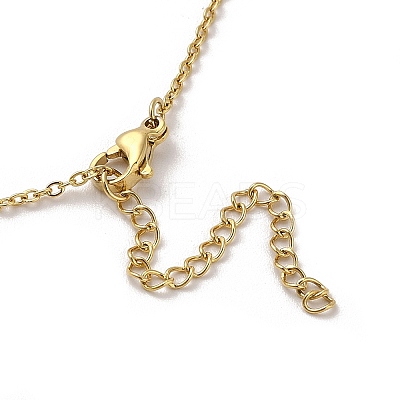 304 Stainless Steel Pendant Necklaces NJEW-U002-05G-1