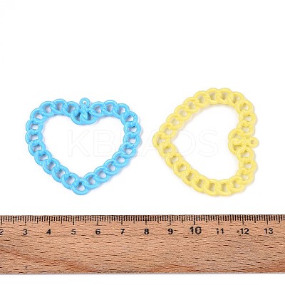 Spray Painted Alloy Pendants PALLOY-T092-89M-1