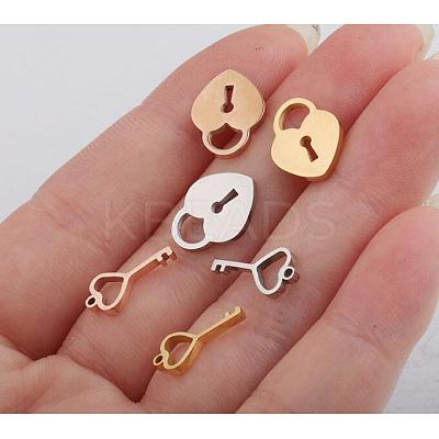 PVD Vacuum Plating 304 Stainless Steel Charms STAS-WH0016-04-RG01-1