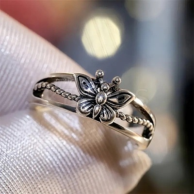 Butterfly Hollow Out Alloy Finger Rings FS-WG9DE85-02-1