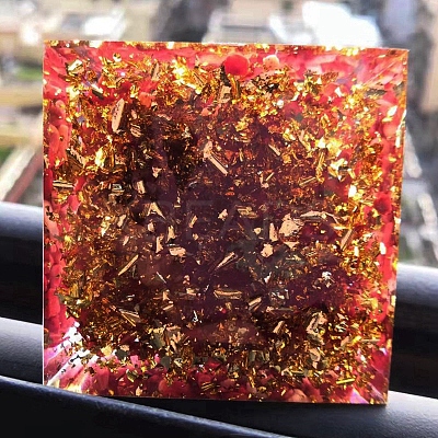 Orgonite Pyramids with Natural Red Jasper PW-WG59452-01-1