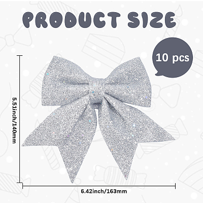 10Pcs Glitter Foam Bowknot Ornament Accessories FIND-GF0008-55C-1
