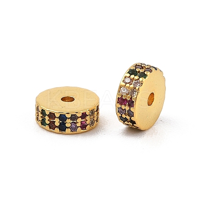 Rack Plating Brass Micro Pave Cubic Zirconia Beads KK-F879-14G-04-1