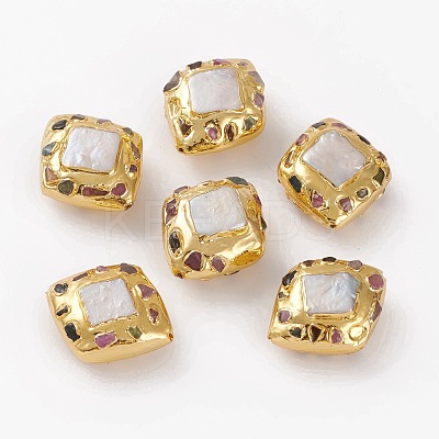 Natural Pearl Beads with Tourmaline PEAR-C001-05G-1