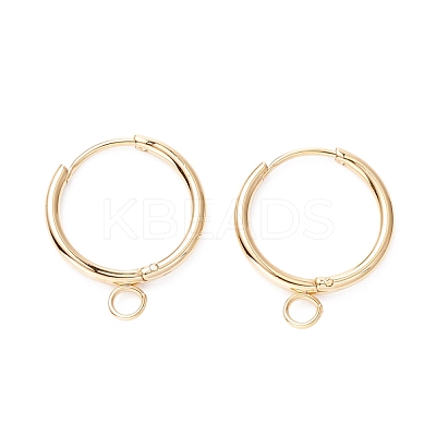 201 Stainless Steel Huggie Hoop Earring Findings STAS-P283-01P-G-1