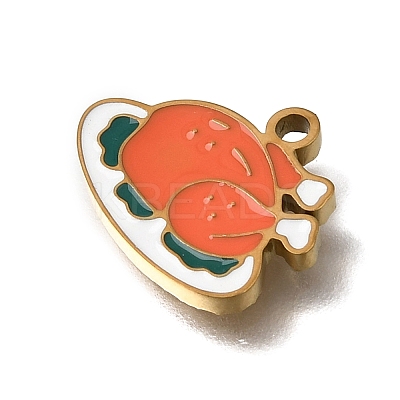 304 Stainless Steel Enamel Pendants SA-CBAA2E4-06B-G-1