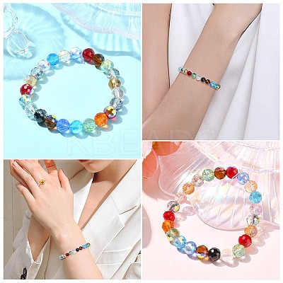 200Pcs 13 Colors Transparent Electroplate Glass Beads Strands EGLA-CJ0001-25-1