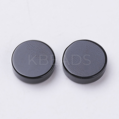 Natural Black Agate Cabochons G-E417-RS16x2-1