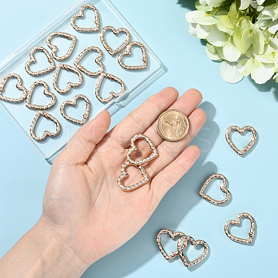 20Pcs Zinc Alloy Rhinestone Spring Gate Rings FIND-SP0004-36LG-1