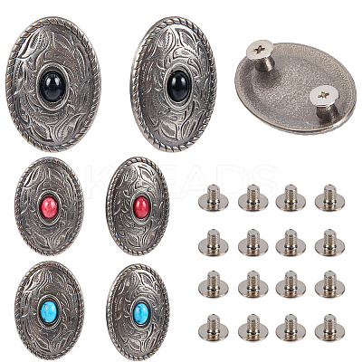 Alloy Decorative Rivets BUTT-CP0001-06B-1