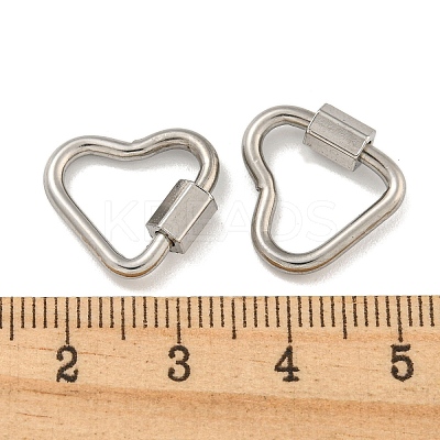 Non-Tarnish 304 Stainless Steel Screw Carabiner Lock Charms STAS-C092-05D-P-1