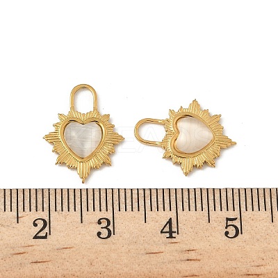 304 Stainless Steel Cat Eye Pendants STAS-V015-38G-1