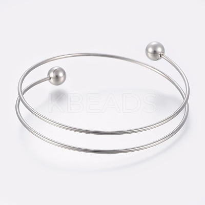 Tarnish Resistant 304 Stainless Steel Bangles Making MAK-K019-01P-1