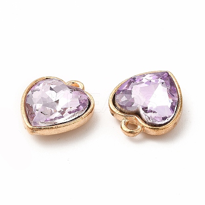 Faceted Glass Rhinestone Pendants GLAA-I051-B06-1