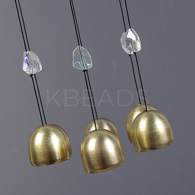 Natural Quartz Crystal Geode Wind Chime HJEW-D302-08-1