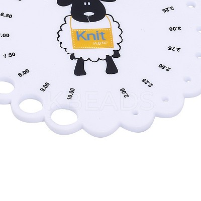 Plastic Knitting Needle Gauge Tool Rulers PW22062551838-1