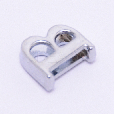 Zinc Alloy Slide Charms ALRI-WH0006-01P-1