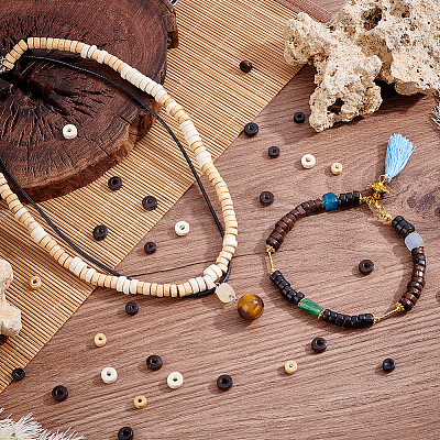 2400Pcs 6 Colors Natural Wood Beads WOOD-PH0003-29-1