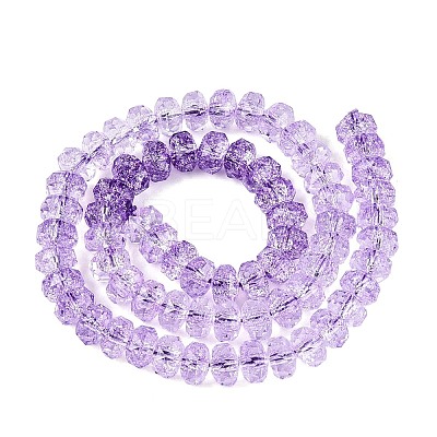 Crackle Transparent Glass Beads Strands GLAA-N068-03A-11-1