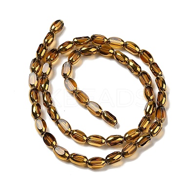 Electroplate Transparent Glass Beads Strands EGLA-Q127-A01-01E-1