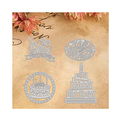 Birthday Carbon Steel Cutting Dies Stencils DIY-DM0001-010MP-1