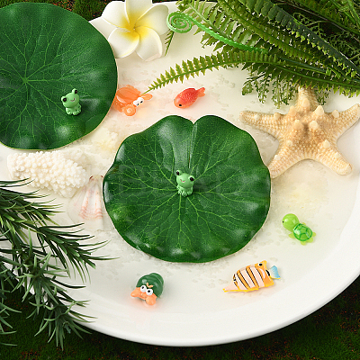 Artificial EVA Foam Lotus Leaf & Flower AJEW-SP0003-26C-1