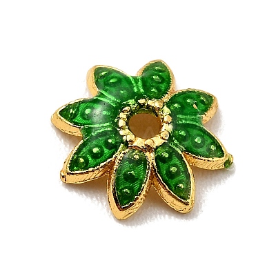 Multi-Petal Alloy Enamel Bead Caps FIND-G029-02G-03-1