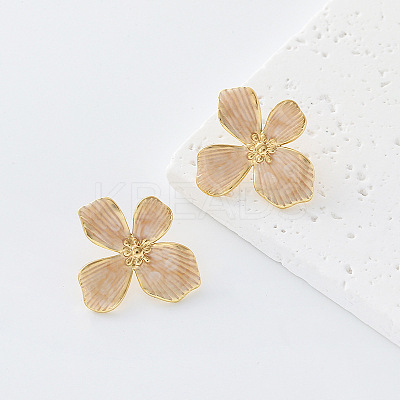 304 Stainless Steel Enamel Stud Earrings for Women MC3518-6-1