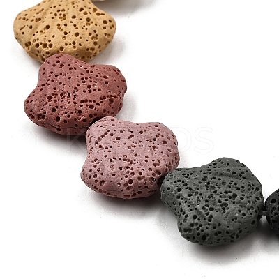 Dyed Natural Lava Rock Beads Strands G-A264-A04-01A-1