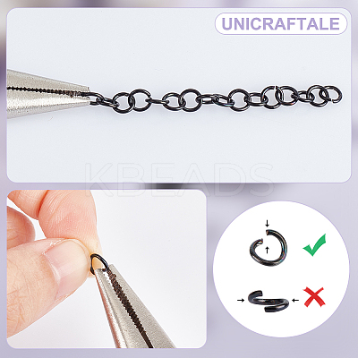 200Pcs 304 Stainless Steel Open Jump Rings STAS-UN0048-94-1