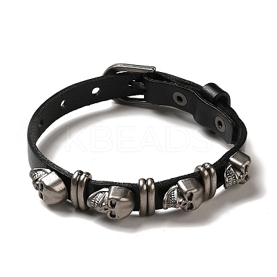 Alloy Skull Rivets Bracelet LS-BJEW-C037-03A-1