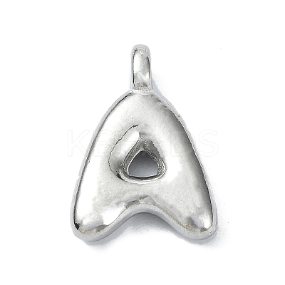 304 Stainless Steel Alphabet Pendants STAS-U033-02P-1