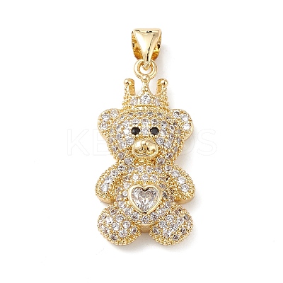 Brass Micro Pave Cubic Zirconia Pendants KK-M240-09F-1