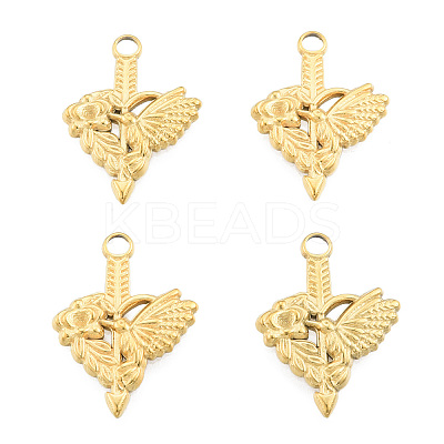Ion Plating(IP) 201 Stainless Steel Pendant Rhinestone Settings STAS-N098-245LG-1