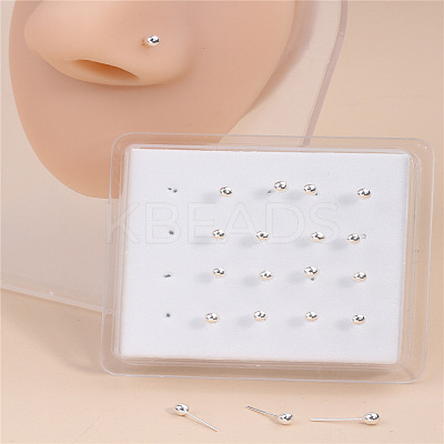 20Pcs Round Brass Nose Studs WGFA8C5-07-1